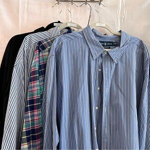 Polo by Ralph Lauren Blue Casual Button Down Shirt Lightweight Cotton Qty 4